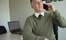 I seduce my boss to get a new job by giving him a great fuck in the office!