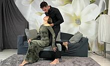 oiled fuck wit my big ass freind on the couch