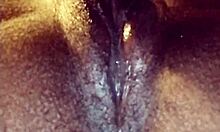 panties lovers up close licking ebony pussy to orgasm