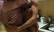 We had the best sex in the kitchen with stockings