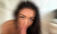 Zuzu sweet passionately sucks cock in pov