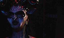 Milf manipulates shy teen into public strapon double penetration!