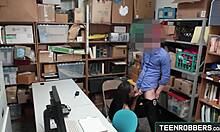 Sexy Ebony Teen Caught Stealing Gets Fucked Doggystyle in Store