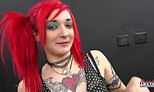Redhead Jackie rims cock and swallows cum