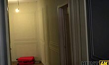 The lesbian couples felt shocked when their landlord's cock interrupted their fun.