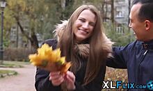 gorgeous teen sucks big cock before getting it anally