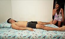 my horny stepsister comes to my room for pussy creampie