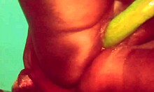 I watched this asian village girl fucking herself with a brinjal, she was moaning so loud