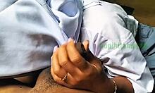 Indo High School Girl Learns To Jerk Off!