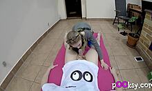 she's sucking all those cocks in her blue stockings