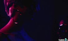 Milf manipulates shy teen into public strapon double penetration!