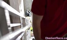 Blonde Teen Tramp Nailed In Intriguing Scene