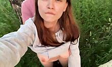 fucking hard my best friends hot girlfriend in the forest while he builds the bonfire