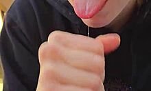 a smoke and a blowjob with swallow from homemade milf wife