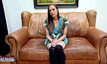 Busty Brunette Milf Shelly Fingers Her Wet Pussy Deepthroats a Cock