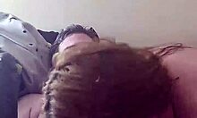 kandy kane gives a deepthroat blowjob as a housewife