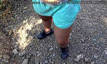 Perverted stepmother pissing from hairy area in front of her stepson