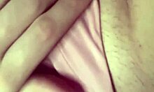 Hot blonde babe shows off her sexy tits in panties