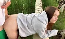 fucking hard my best friends hot girlfriend in the forest while he builds the bonfire