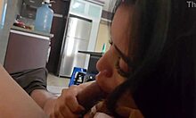 i cant resist her sexy shorts, she swallows my cum like a whore 😈