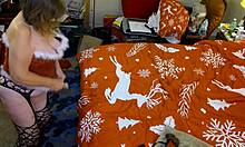 Granny Carmen Claus Standing Doggystyle Fuck & Elvish Creampie