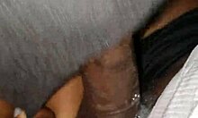 sloppy blowjob on balcony with big black cock