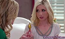 tiny teen tribbing stepmom pussy for first time taboo