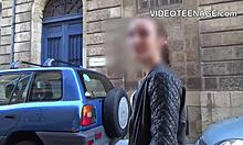 Skinny brunette teen tries anal toys in first casting