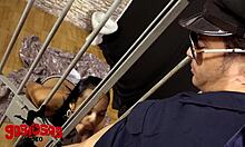 Teen slut explodes with oral to prison guard, leading to anal assfucking and orgasm!