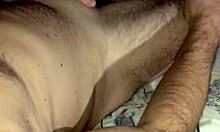 Nighttime cock jerking