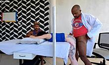 Doctor fucks patient beside her husband unnoticed