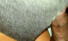 sloppy blowjob on balcony with big black cock