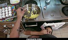 Horny Little 18+ Stepdaughter Wants Her Daddy To Bang Her In The Kitchen