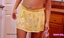 super cute brunette teen takes sexy bath with me