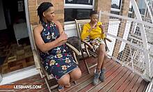 natural african hotties record their amazing black lesbian sex in pov close-up