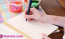 Stepsis Scarlet sucks Diego off, then rides him to a thrilling cum finish