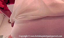 british rosemary performs ass to mouth in kitchen with stockings and thong