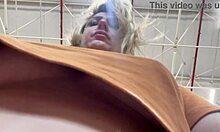 Hidden Camera Catches Woman Masturbating Her Tits While Shopping!
