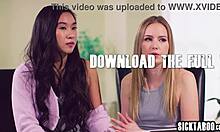 Marriage counselor Kenzie Taylor fucks couple Scarlett Sage and teen Asian