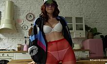 sexy russian redhead teasing in hd