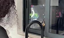 Oh wow, ebony maid caught riding boss's monster cock!