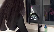 Oh wow, ebony maid caught riding boss's monster cock!