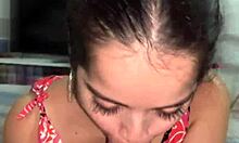 Wow, Debora Prado jerks off then gives sloppy blowjob!