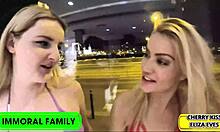 Siblings compete in sex olympics with cherry's squirts and eliza's deepthroat