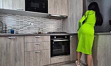 I creampied my stepmom's pussy on the kitchen table when we were alone.