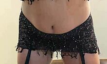 i love watching this beautiful latina dance in lingerie and see-through dress