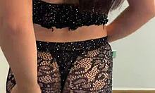 i love watching this beautiful latina dance in lingerie and see-through dress