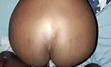 ebony hot girlfriend getting fucked from behind and creaming on my dick