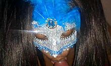 Masked Ebony Gives Blowjob and I Cum in Her Mouth?