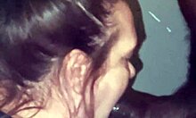 Mature woman gives head to black man